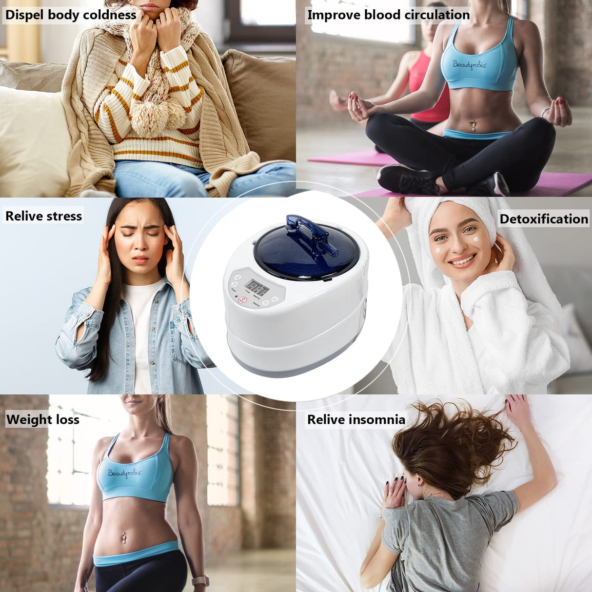 HIGOSPRO 2.6 L Sauna Steamer, Portable Sauna Generator for Sauna, Home SPA Fumigation Steam Machine with Touch Button, Timer Display and Remote Control HIGOSPRO