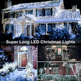 XURISEN 403FT Christmas Lights, 1000 LED Super Long String Lights 8 Modes & Memory Timer Plug in Twinkle Fairy Lights Decor for Home Xmas Party Wedding XURISEN