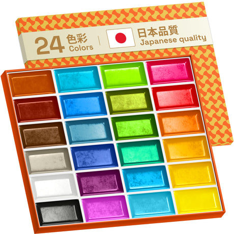 ARTISTRO Watercolor Paint Set. Travel Watercolor with Watercolor Paints, Mini Water Colors Paint Adult Set for Amateur Artists (24 Watercolor set, Multicolor) ARTISTRO