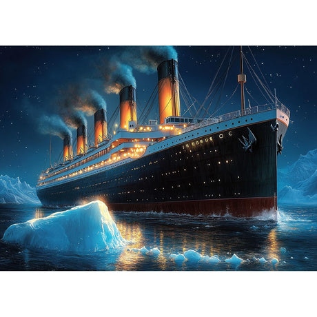 MXJSUA Ship Diamond Painting Kits for Adults, 5D Ship Diamond Art Kits for Beginners, DIY Full Drill Crystal Gem Painting Kits for Home Wall Decor 12x16 Inch MXJSUA