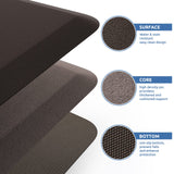 KitchenClouds Kitchen Mat Cushioned Anti Fatigue Rug 17.3"x28" Waterproof Non Slip Standing Desk Mat Comfort Floor Mats for Kitchen House Sink Office (Chocolate) KitchenClouds