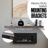 Floating Mantel Shelf, Mantle, Mantel Shelf, Wood Mantle, Fireplace Shelves, Floating Mantels, Mantal, for Wall, Over Fire Place, Chimney, Real Wooden Beam, Rustic Grey, 66 Inch, 75 lb Capacity Houseables