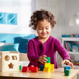 Melissa & Doug Shape Sorting Cube - Classic Wooden Toy With 12 Shapes - Kids Shape Sorter Toys For Toddlers Ages 2+ Melissa & Doug