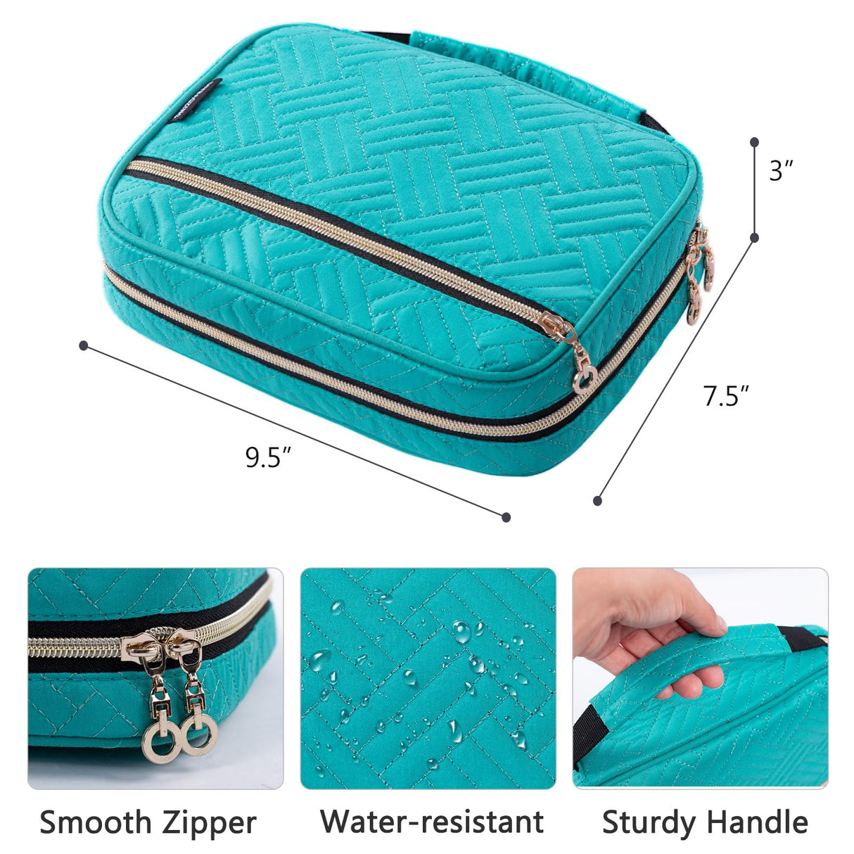 MYBAGZING Crochet Hook Case Empty - Quilted Crochet Organizer Case- Crochet Hook Holder for Circular Knitting Needles, Crochet Hooks (up to 8") Knitting & Crochet Supplies - Knitting Accessories MYBAGZING