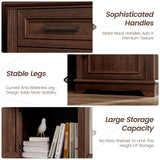 Maupvit Nightstand Set of 2, Bedside Table with Drawers for Bedroom, End Table with Large Storage Cabinet for Small Spaces, Office, Wood, Brown, 17.72” L x 15.75” D x 23.82” H x2 Maupvit