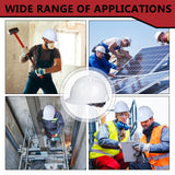 Leumoi 8 Pieces 4 Pt. Suspension Hard Hat Bulk Safety Helmets Adjustable Ratchet Hard Hats with Vents and Cotton Brow Pad ABS Construction Hardhats for Men Work Head Protection Supplies (White) Leumoi