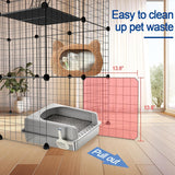 Large Cat Cage,4-Tier Catio Outdoor Cat Enclosure,DIY Cat Kennel,Cat Cages Indoor and Outdoor for 1-3 Cats MEXMIODY