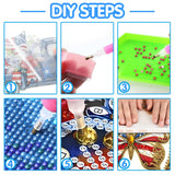 Reofrey Hanging Diamond Art Kits for Adults - 8x8 Inch Dinosaur Acrylic Board Double Sided Pattern Diamond Painting Suncatcher Pendant, DIY Crystal Art for Home Wall or Window Decoration Handmade Gift Reofrey