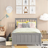 Harper & Bright Designs Light Grey Twin Bed Frame with Storage Drawers - Solid Wood Platform Bed, No Box Spring Needed Harper & Bright Designs
