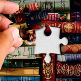 Vintage Library Bookshelf Jigsaw Puzzle 1000 Piece for Adult, Funny Books Challenging Painting Jigsaw Puzzles, Art Aesthetic Difficult Puzzle Larkipuzz
