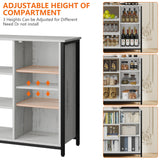 jajov 27.5'' Coffee bar Cabinet with Storage, Small Corner Coffee Stand Station for Kitchen, Farmhouse Dining Hutch Cabinet, Multipurpose Side Console Table (White) jajov