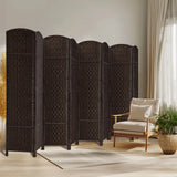 HALLYBEE Room Divider for Space Separation, Room Dividers and Folding Privacy Screens, 6ft Wall Partitions, Privacy Screen, 16in Folding Panel Separation 8 Panel, Dark Mocha HALLYBEE