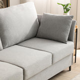 FAVSH 65" Loveseat Sofa, Mid Century Modern Decor Couches for Small Spaces, Upholstered Love Seat Small Couch for Bedroom, Office or Apartment, Solid and Easy to Install, 2-Seater Deep Seating, Gray FAVSH