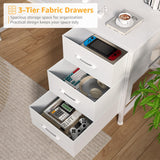 DLISITING White Computer Desk with Hutch & Drawers - Office Study Writing 47 Inch Desk with 3 Drawers Storage Power Outlets, Modern Desk for Bedroom Home Office DLISITING