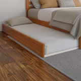 AFI, Everett King Platform Bed with Panel Footboard and Twin XL Trundle, Light Toffee AFI