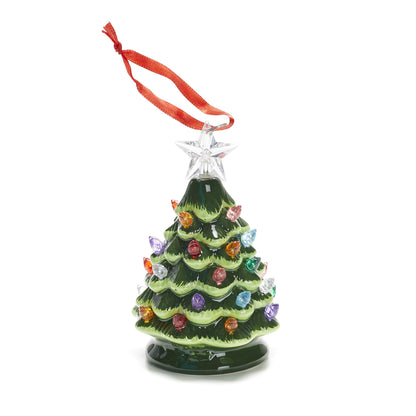 ReLIVE Ceramic Christmas Tree Light Up Ornament, Green, 5"