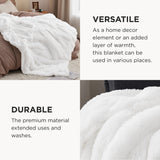 Bedsure Soft White Throw Blanket for Couch, Fluffy White Blankets Fuzzy Fleece Blanket for Sofa Chair, Cozy Sherpa Faux Fur Blanket, White Decor Christmas Blanket White Gifts for Women, Girls, 50x60 Bedsure