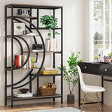 Tribesigns 71 in Geometric 8-Tier Industrial Bookshelf with Metal Frame for Home Office and Living Room Tribesigns