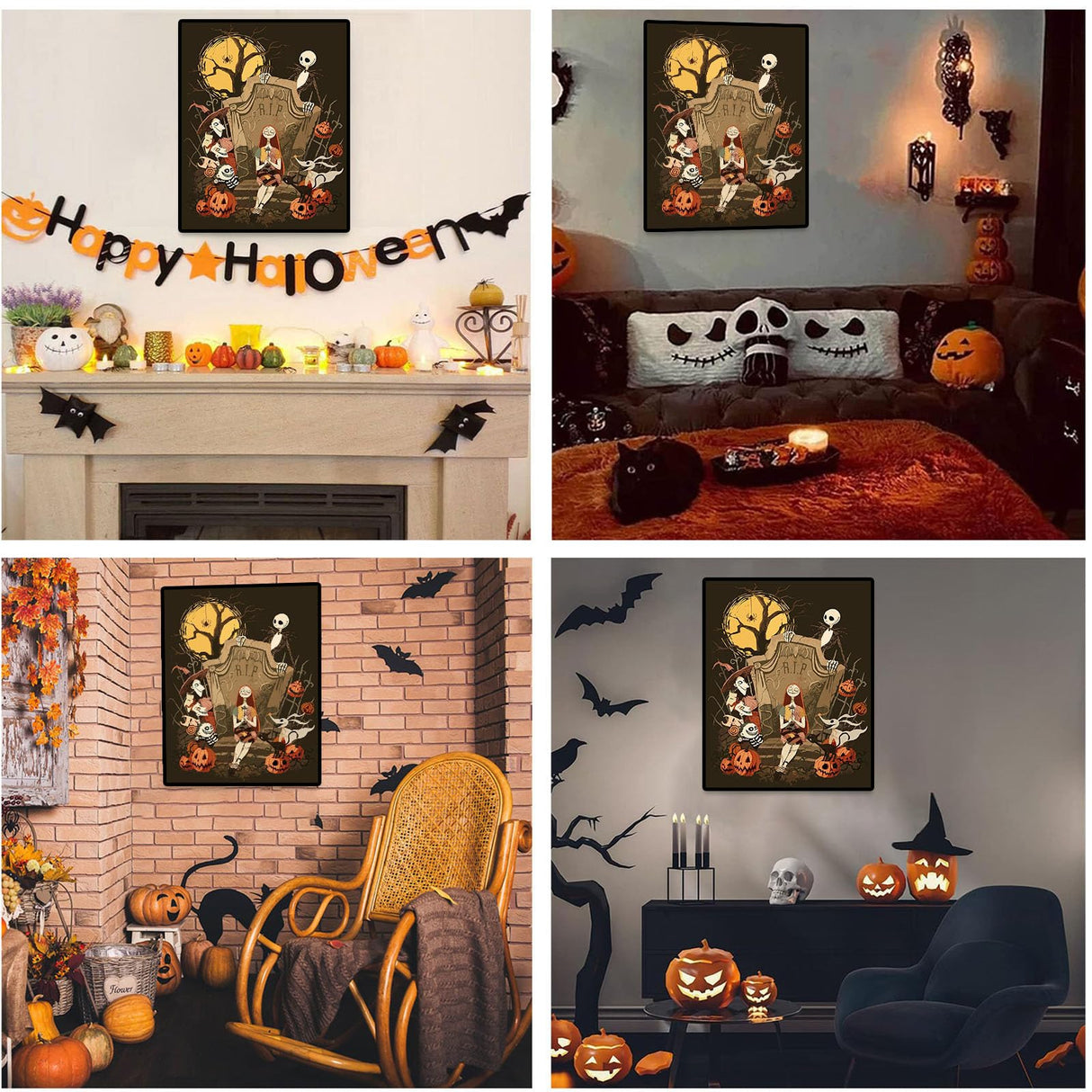 Halloween Paint by Numbers Kit for Adults - Adult Paint by Number Kits Halloween, Horror Painting by Numbers for Adults Beginner, DIY Acrylic Oil Painting Perfect for Gift Home Wall Decor (16x20 inch) Sretoul