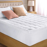 Utopia Bedding Full Mattress Pad, Quilted Fitted Premium Mattress Protector, Deep Pocket Cover Stretches up to 16 Inches, Fluffy Pillow Topper (54x75 Inches, White) Utopia Bedding
