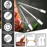 Turkey Meat Injector Syringe Kit with 3 Marinade Needles for BBQ Grill Smoker, 1 Cleaning Brush, 1 Oz/30 ml Large Capacity Injector Marinades for Meats Black TonJin