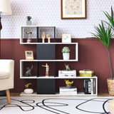 Tangkula 8 Cubes Bookshelf, Modern Ladder Corner Bookcase, 8-Cube Open Stepped Storage Bookcase, 5-Tier Display Shelf for Home Office, 47 x 8 x 43 Inch, Living Room Divider Booksheif Tangkula