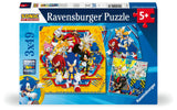 Ravensburger Sonic The Hedgehog 3 x 49 Piece Jigsaw Puzzle Set for Kids - Screen-Free Activity Boosts Concentration and Focus Ravensburger
