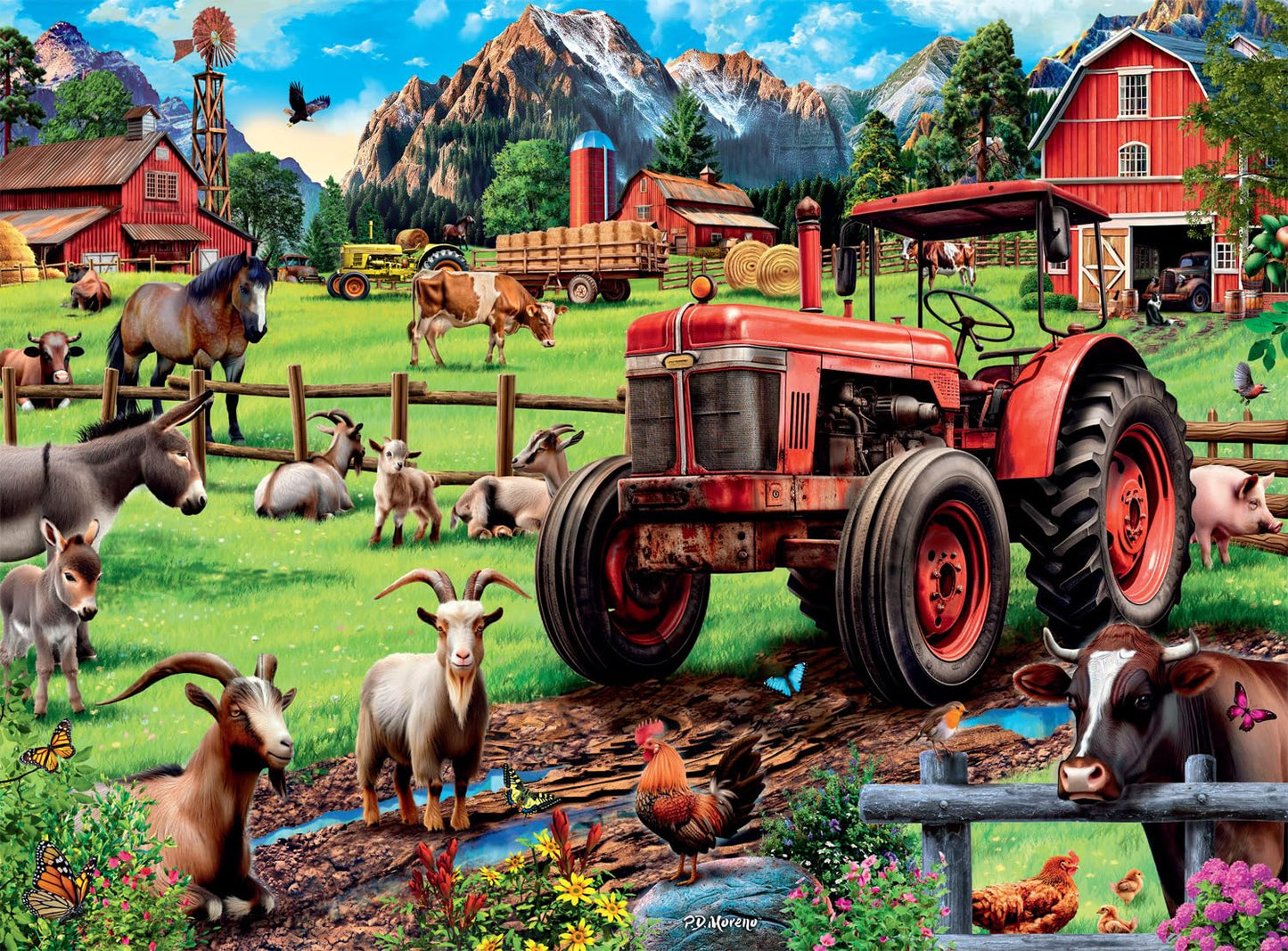 Buffalo Games - P.D. Moreno - Time for Chores - 1000 Piece Jigsaw Puzzle for Adults -Challenging Puzzle Perfect for Game Nights - Finished Size is 26.75 x 19.75