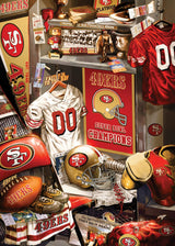 MasterPieces Game Day 500 Piece Jigsaw Puzzle for Adults - NFL San Francisco 49ers Locker Room - 15"x21" Masterpieces