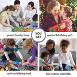 QUOKKA 300 Piece Floor Puzzles for Kids Ages 10-12 - 3X Set Floor Jigsaw Puzzles Large Pieces - Learning Space USA and World Maps - Gift Game for Adults Family Boys and Girls 8-10 Year Olds QUOKKA