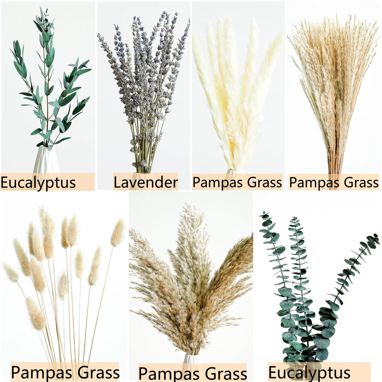 Green Pampas Grass Boho Bouquet – Exquisite Lavender and Eucalyptus Dried Flower Arrangements for Western Boho Decor – Rustic Flowers for Your Bohemian Home, Bedroom, and Wedding Table Décor YOJOYI