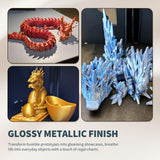 OVERTURE Silk Filament PLA 1.75mm Clog-Free Shiny 3D Printer Filament, 1kg Spool (2.2lbs), Dimensional Accuracy +/- 0.02 mm, Fit Most FDM Printer(Silk Gold) OVERTURE