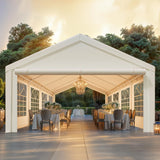 YITAHOME 13x26 ft Party Tent Outdoor Wedding Event Shelters Heavy Duty Upgraded Galvanized Canopy with Large White Roof, Removable Sidewalls & 2 Storage Bags YITAHOME