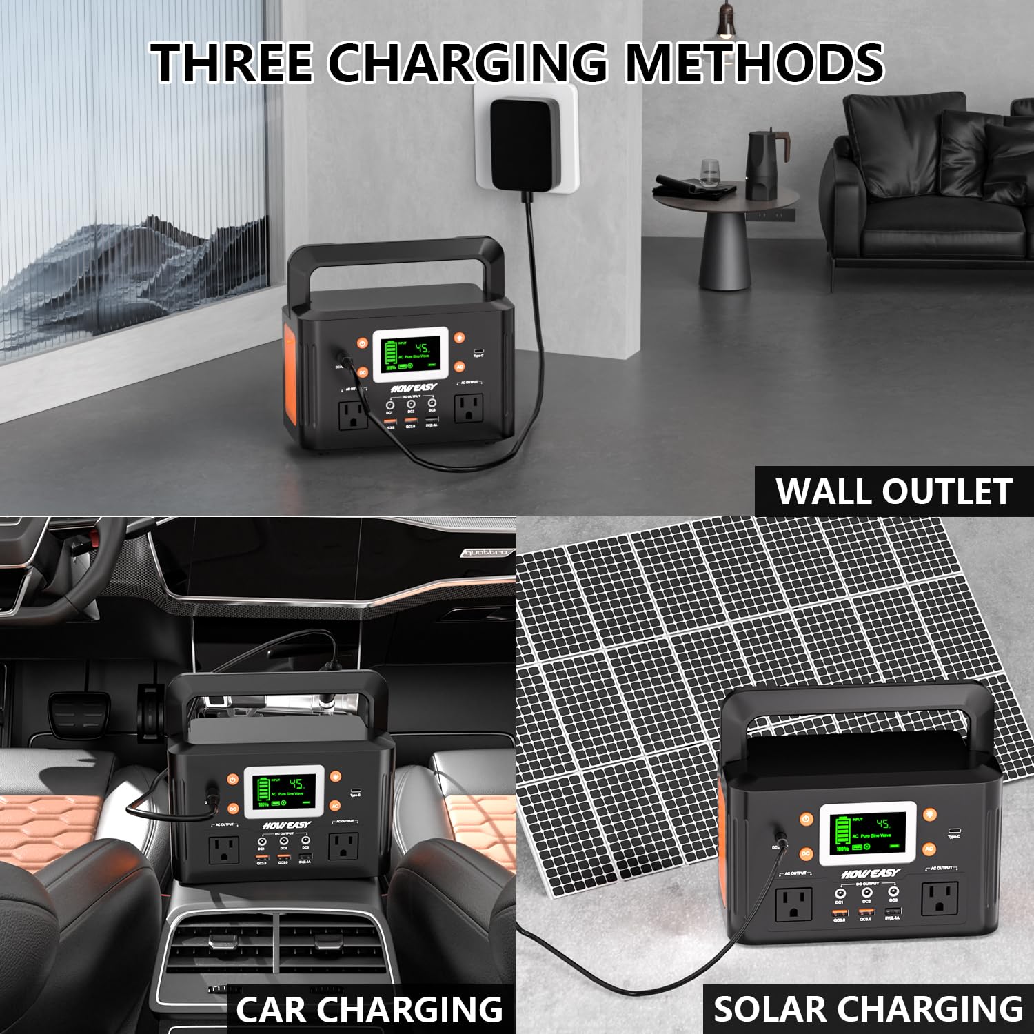 HOWEASY 260W Portable Power Station.178Wh Solar Generator(Solar Panel Not Included) with 2 110V/260W AC Power Socket Backup Power Supply, Suitable for CPAP, Outdoor Camping Travel Home Emerge - WoodArtSupply