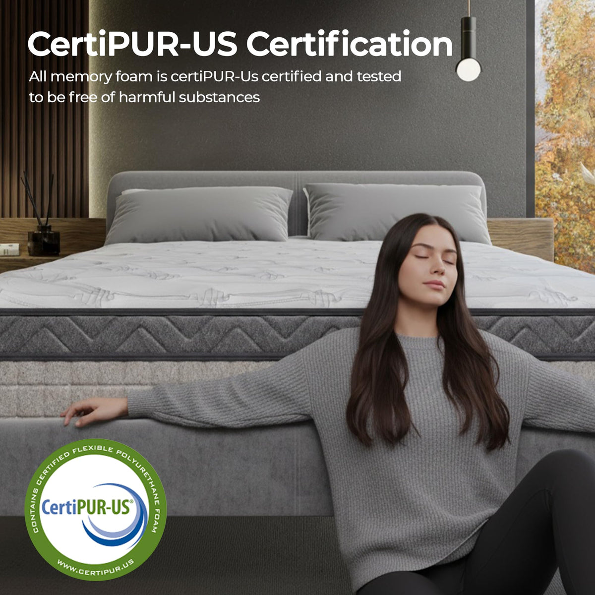 SAYREE 10 Inch Twin Memory Foam Mattress in a Box – Cooling Gel Infused, CertiPUR-US & Oeko-TEX Certified, Pressure Relief, Medium Firm Mattress for Back Pain SAYRE SLEEP