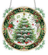 SKRYUIE Hanging Diamond Art Kits for Adults Christmas, DIY Window Pendant Diamond Painting Kit Sun Catcher, Special Shaped Crystal Acrylic Double Sided, Porch Outdoor Garden Ornaments 7.88 x 7.88 Inch SKRYUIE