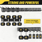 SAMRELAX 64'' Garage Tool Organizer Wall Mount, 18 PCS Adjustable Garden Tool Hanger Rack, Garage Hooks Heavy Duty, Shovel Holder Wall Mount, Storage Hooks for Hanging in Garage SAMRELAX