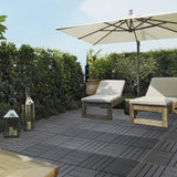 Dyna-Living 60 sq. ft Plastic Interlocking Deck Tiles, 60 Pack, 12"x12" Indoor Outdoor Waterproof Patio Floor Decking Tiles for Balcony, Backyard, Garden & Poolside, All Weather Use, Dark Grey Dyna-Living