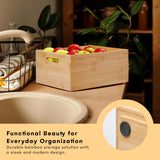 Prosumer's Choice Bamboo Storage Box - Wood Crate - Bamboo Box Storage for Kitchen, Living Room, Office - Arts & Crafts Container Caddy Basket - Home Decor & Organization Accessories 14"L x 11"W x 6"H Prosumer's Choice