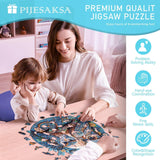 Wooden Puzzles for Adults - Embossed Owl Puzzle, Unique Shape Wooden Puzzle, Wooden Jigsaw Puzzles for Adults, Wood Puzzles Adult, Good Gift Idea for Friends and Family (L-13.4 * 12.8in -285 Pcs) Pijesaksa