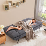 Hcore Futon Sofa Couch Bed,Convertible Futon Couch Bed,Memory Foam Futon Sleeper Sofa,Loveseat Sofa Bed,Small Splitback Polyester Modern Sofa for Living Room,Office,Apartment,Dark Grey Hcore