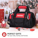 FASTPRO 215-Piece Home Repairing Tool Set with 12-Inch Wide Mouth Open Storage Bag,Household Hand Tool Kit,Red FASTPRO