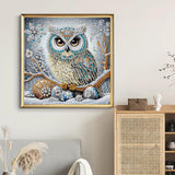 SuuTang 5D Special Shape Owl Diamond Art Painting Kits for Adults, Crystal Rhinestones Diamond Painting, Gem Art Diamond Dots Crafts for Beginners DIY, Home Wall Christmas Decor Gift, 12x12inch SuuTang