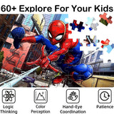 NEILDEN Jigsaw Puzzles 60 Pieces Puzzles for Kids Ages 4-8 Learning Educational Toy Puzzles for Children Girls and Boys Packed in Tin Box (PT-ZHIZHUXIA) WoodArtSupply
