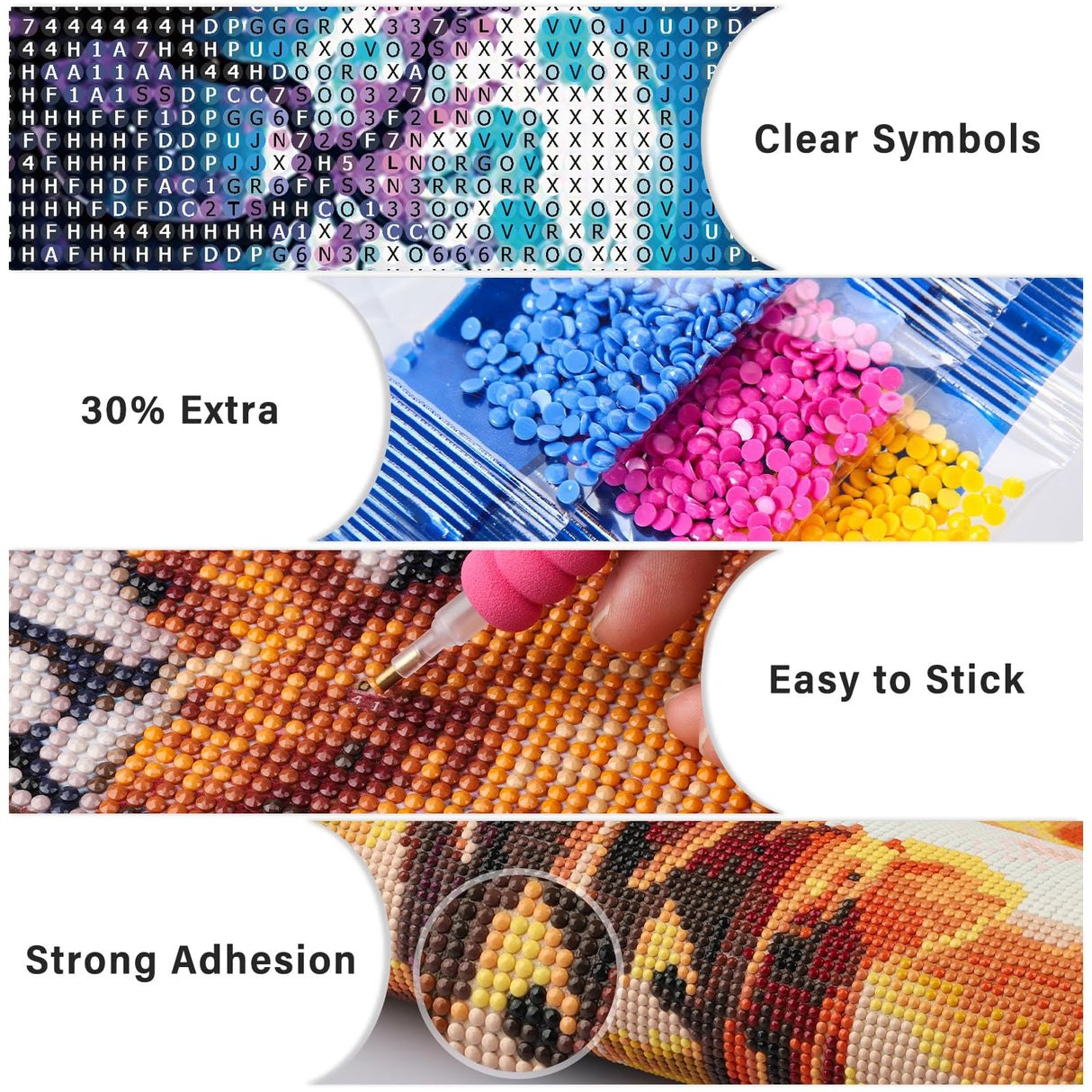 Lxmsja Yin Yang Diamond Art Kits for Adults, Moon DIY Full Drill Diamond Painting Kits for Beginners, 5D Gem Art Crafts for Adults, Home Wall Decor 12x16 inch Lxmsja