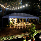 VINGLI 10x20 ft Pop Up Canopy Tent with 6 Sidewalls, Canopy 10x20 with Carry Bag, Outdoor Gazebo Canopy Tent Camping Tent, Patio Event Tent Outdoor Canopy Commercial Canopy(Blue) VINGLI