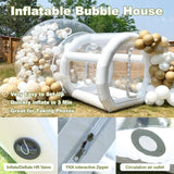 Eachup 10FT Inflatable Balloon House for Kids Adults,TPU White Commercial Inflatable Bubble House Ball Pit,Bubble Tent Dome Playground Set with Double Blower for Backyard Birthday Wedding Party Eachup