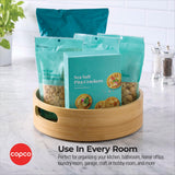 Copco Bamboo High Wall Turntable, Revolving Lazy Susan, Spice Organizer Copco