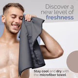 Sauna Blanket Insert Towel Kit - 3 Pcs Luxuriously Soft & Absorbent Sauna Towel Sack with Microfiber Head Towel & Headband - Sauna Accessories for Infrared Sauna Blanket Simplified Cleanup - 70" x 30" REVIIV