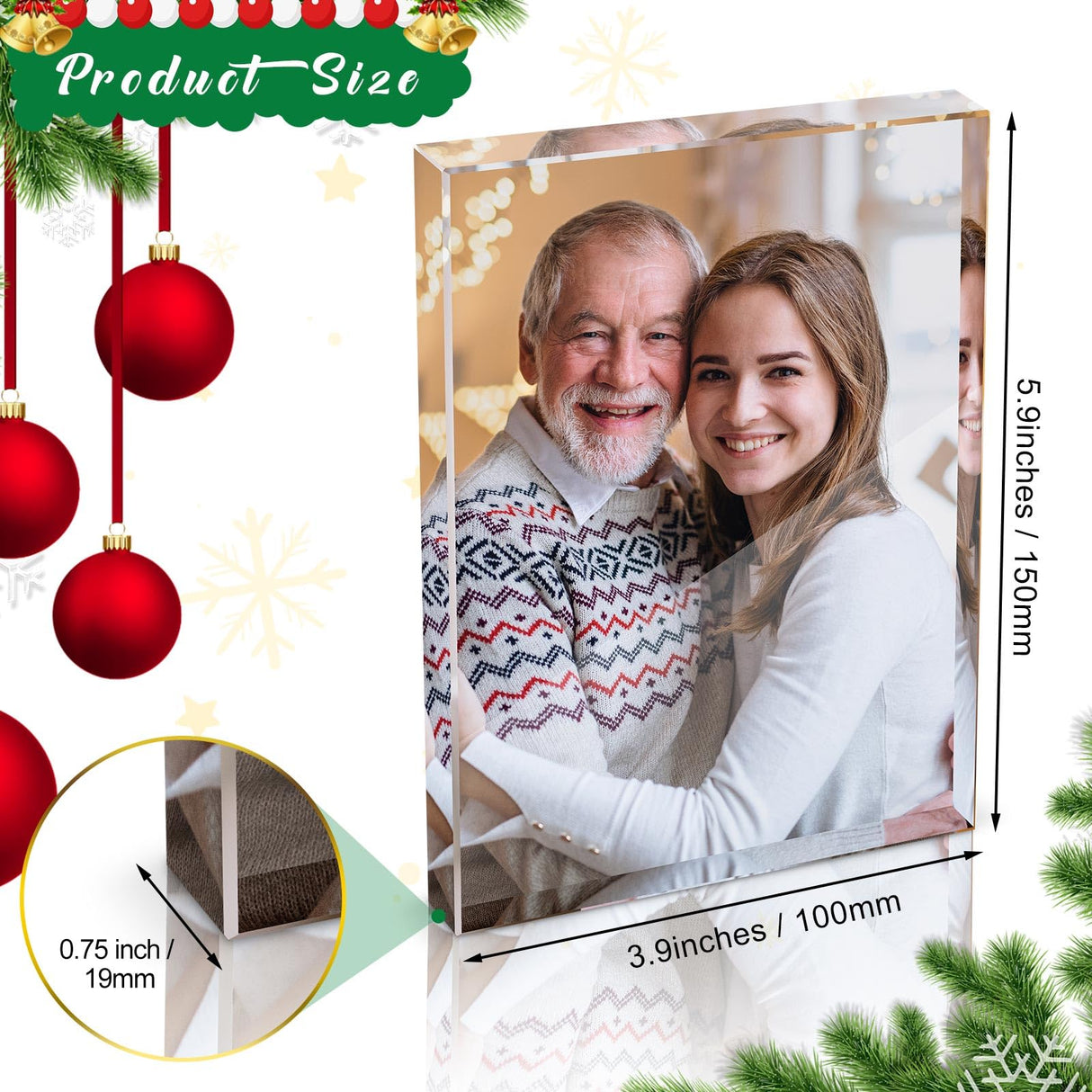 Qunclay 12 Pcs Sublimation Blanks Crystal Sublimation Canvas Blanks Decorative Heat Transfer Photo Frame Crystal Picture Frame for DIY Custom Tabletop Supplies, Rectangle (3.9 x 5.9 x 0.8 Inches) Qunclay